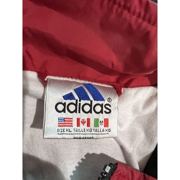 Adidas Vintage Jacket in Red Black White - Picture 3 of 3